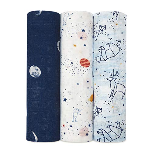 Aden + Anais Stargaze - Pack de 3 muselinas, Unisex