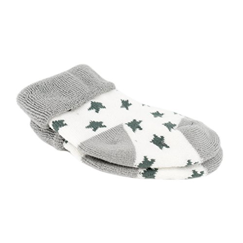 Ateid Bebés Niños Calcetines Grueso de Algodón Invierno 12-36 Meses Paquete de 5 Pares Gris L