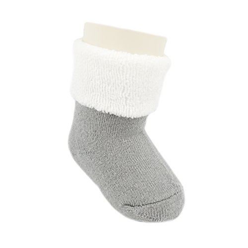 Ateid Bebés Niños Calcetines Grueso de Algodón Invierno 12-36 Meses Paquete de 5 Pares Gris L