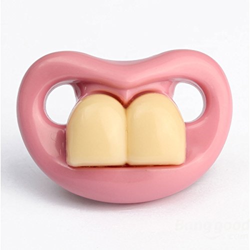 Bargain World Moda bebÃ© divertido maniquÃ­es maniquÃ­ pacifier broma dientes novedad labio niÃ±o chupete