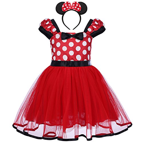 Bebé Niña Vestido de Fiesta Princesa Disfraces Tutú Ballet Lunares Fantasía Vestid Carnaval Bautizo Cumpleaños Baile para Infantiles Recién Nacido Disfraces de Princesa con Diadema 2 Años