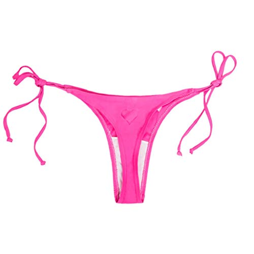 Bikini Tanga Mujer 2019 SHOBDW Sexy Bañador Mujer Playa de Verano Vendaje Color Sólido Traje de Baño Mujer Bañadores de Mujer(Rosa,XL)