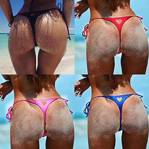 Bikini Tanga Mujer 2019 SHOBDW Sexy Bañador Mujer Playa de Verano Vendaje Color Sólido Traje de Baño Mujer Bañadores de Mujer(Rosa,XL)