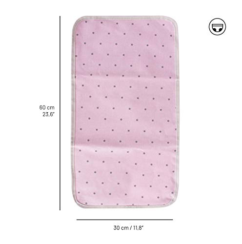 Bolso para carrito de bebé rosa. Bolso cambiador para cochecito. Incluye cambiador a juego, ganchos universales y correa acolchada para el hombro. Tamaño mediano ideal para el día a día.