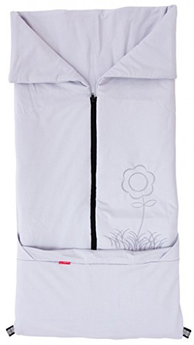 ByBoom® – Saco de verano para cochecito de bebés con funda para los pies 2 en 1 - Saco universal para los pies y manta para capota / asiento infantil para coche, como Maxi-Cosi, Römer, Buggy, Babybett - Color gris