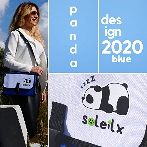 Cambiador portátil plegable con diseño de panda Bolso cambiador de viaje colchón cambiador pañal bolso cambiador de bebé accesorios set de regalo para recién nacidos, kit de regalo para niño o niña