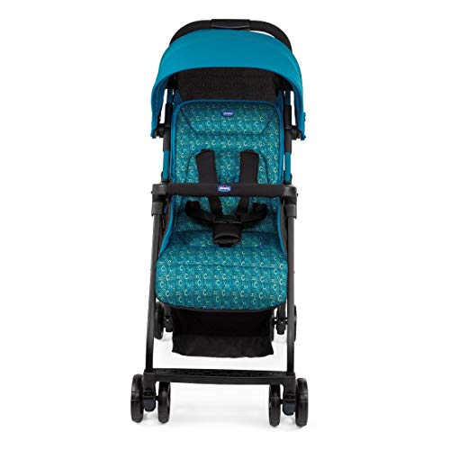 Chicco Ohlala 2 - Silla de paseo ultra ligera y compacta, fácil conducción, solo pesa 3,8 kg, color rosa estampado azul verdoso (Digital)