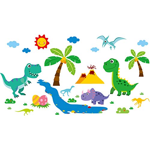 Dinosaurio de dibujos animados decoración animal etiqueta de la pared habitación de los niños bebé bebé pegatinas auto-adhesivo-globo bebé elefante (más de 49 collares con cupón de 5 yuanes) _Big