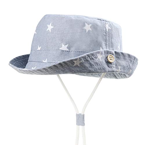 DRESHOW Sun del bebé sombrero del niño de Protección Solar Cap Animal unisex del verano del sombrero del cubo con la correa de barbilla UPF 50+