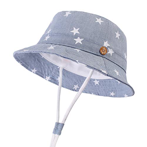 DRESHOW Sun del bebé sombrero del niño de Protección Solar Cap Animal unisex del verano del sombrero del cubo con la correa de barbilla UPF 50+