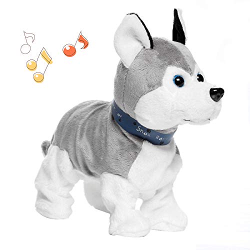 eiseyen TXR de 0204 Perros de peluche juguete Husky gris Inteligencia Robot de voz