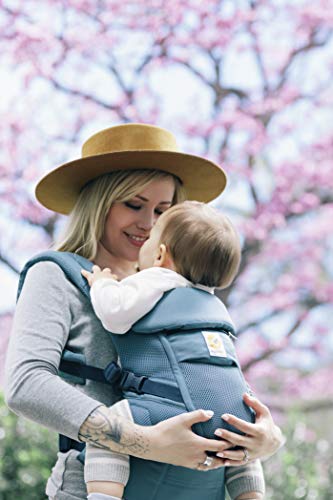 Ergobaby Mochila Portabebe Ergonómico Recien Nacido, Adapt Cool Air Mesh, Porta Bebes en Mochilas (Oxford Blue)