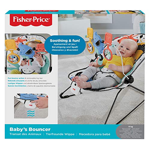 Fisher-Price Columpio para Bebé con Vibraciones y Barra con Juguetes, Mecedora para Bebé (Mattel GNR00)