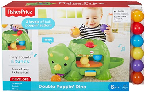 Fisher-Price-DHW03 Dino Bolitas saltarinas, Juguete bebé, Multicolor (Mattel DHW03)