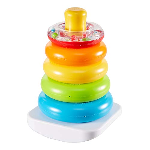 Fisher - Price Rock-a-Stack, juguete clásico de apilar aros para niños + 6 meses (Mattel GKD51) , color/modelo surtido