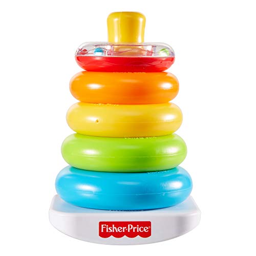 Fisher - Price Rock-a-Stack, juguete clásico de apilar aros para niños + 6 meses (Mattel GKD51) , color/modelo surtido