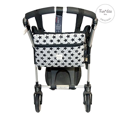 Fundas BCN ® - A22/9399 - Bolso Organizador Universal para Carrito -Miniclutch - Estampado Fun Black Star