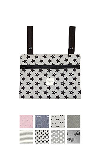 Fundas BCN ® - A22/9399 - Bolso Organizador Universal para Carrito -Miniclutch - Estampado Fun Black Star