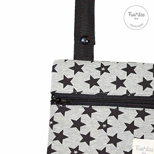 Fundas BCN ® - A22/9399 - Bolso Organizador Universal para Carrito -Miniclutch - Estampado Fun Black Star