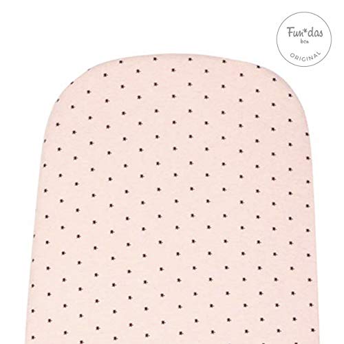 Fundas BCN ® - B10/4597 - Sábana Bajera Ajustable Para Capazo o Cuco Bugaboo Cameleon, Bugaboo Fox, Baby Jogger y Uppababy Vista - Estampado Little Fun Peach