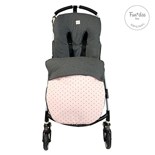 Fundas BCN ® - S23/4597 - Saco Universal Algodón para Sillas de Paseo - Entretiempo - Little Fun Peach