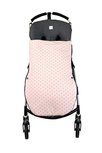 Fundas BCN ® - S23/4597 - Saco Universal Algodón para Sillas de Paseo - Entretiempo - Little Fun Peach