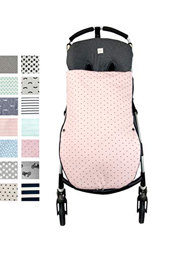 Fundas BCN ® - S23/4597 - Saco Universal Algodón para Sillas de Paseo - Entretiempo - Little Fun Peach