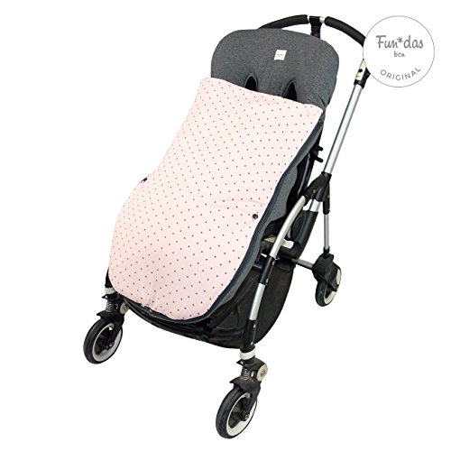 Fundas BCN ® - S23/4597 - Saco Universal Algodón para Sillas de Paseo - Entretiempo - Little Fun Peach