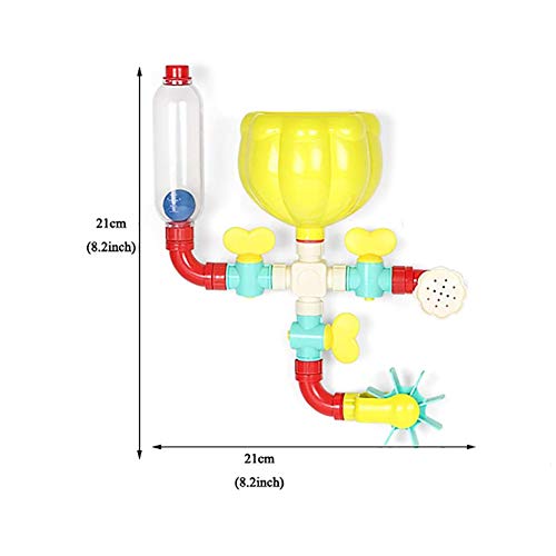 Hadishi Juguete de baño para niños, Grifo Giratorio de tubería Rociador de Agua Baño de baño Baño de Juguete Juguete para Pipa de bebé Ducha de Empalme Rociado Apto para bebés