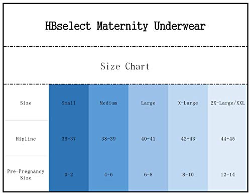 HBselect 6 Bragas Embarazadas Algodon U Forma Braguitas para Premamá Cintura Bajo Bragas Maternidad (M)