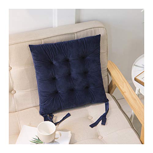 HONGBI Cojín De Asiento Cojín para Silla De Jardín De Almohada Decorativa Y Funda De Almohada para Silla De Oficina,De Comedor Azul Oscuro 40x40cm