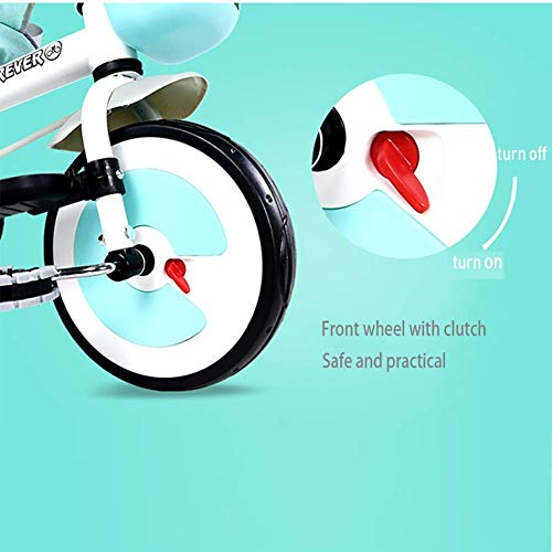 HYLH Pedal Triciclo NiñOs, NiñOs Triciclo Bicicleta 3 En 1 Bebé Juguetes De Bicicleta De Equilibrio Trike Clip FáCil Y Los NiñOs PortáTiles Montar En Triciclo con Cesta, Orange