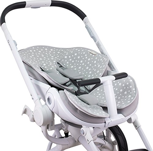 JANABEBE Colchoneta para Quinny Moodd, Stokke y Cybex (White Star)