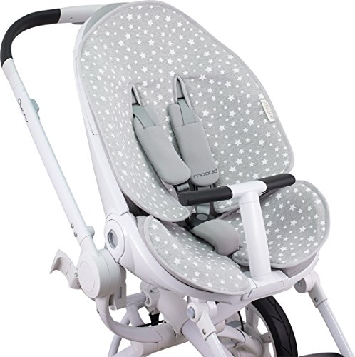 JANABEBE Colchoneta para Quinny Moodd, Stokke y Cybex (White Star)