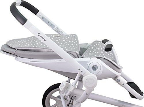 JANABEBE Colchoneta para Quinny Moodd, Stokke y Cybex (White Star)