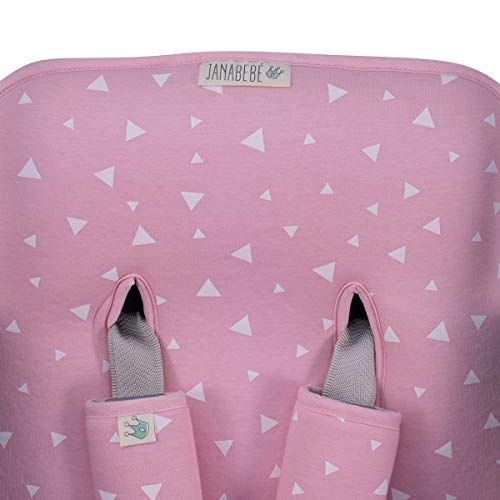 JANABEBE Colchoneta Universal para cochecito + Arneses Pink Sparkles