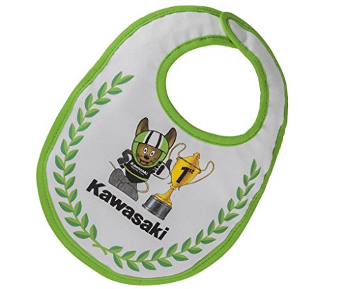 Kawasaki Babero. Champion Peto Cuddle 1. Espacio. Ninja Baby nº 1. Blanco Verde de bikerworld