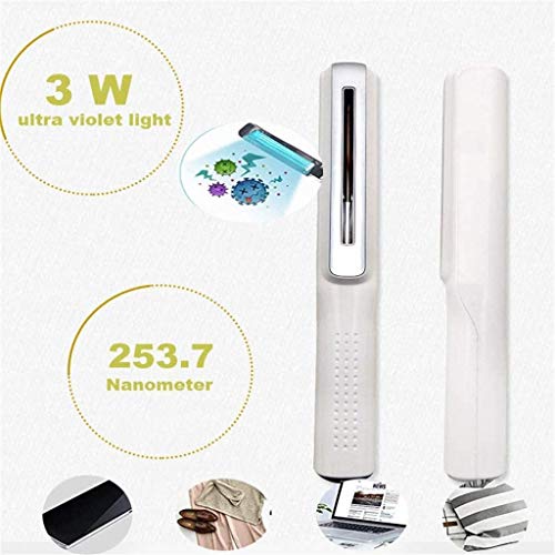 La desinfección UV Esterilizador Wand, Esterilizador portátil portátil de Viaje Desinfección UV de la lámpara for el hogar, WC, Zona de Mascotas, Coches, 99,99% Tasa de esterilización, Blanco, 27.5 *