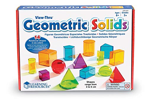 Learning Resources- Formas geométricas Transparentes View-Thru, Color (LER4331)