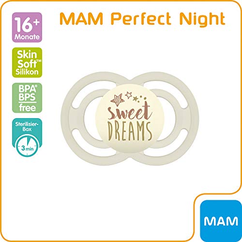 Mam Perfect Night luminoso, Chupete, 16 Mo + Joven//Juego De 3//Incluye 3 ster ilisi ertra port Cajas