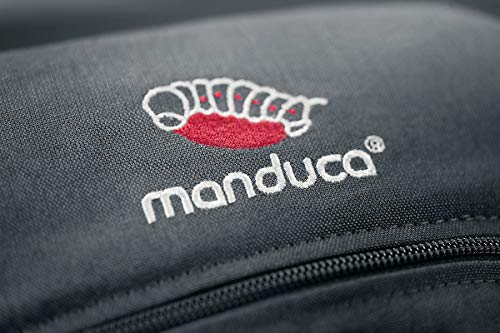 manduca First Mochila Portabebes > HempCotton Grey-Red/gris-rojo < Porta Bebe de Cáñamo y Algodon Organico, Cinturon Ergonomico & Ampliacion del Respaldo, 3 Posiciones de Llevar (Bebes 3,5-20 kg)