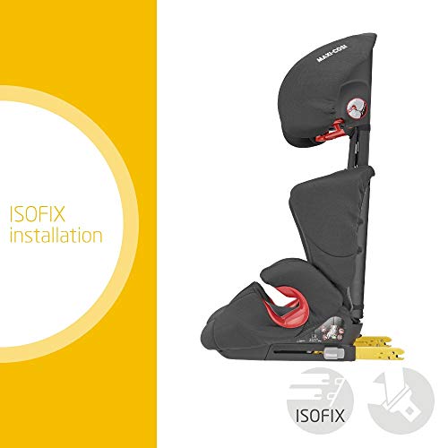 Maxi-Cosi Rodi Xp Fix Silla coche grupo 2/3 isofix, reclinable y regulable se adapta al crecimiento del niño 3.5-12 años (15-36 kg) color negro