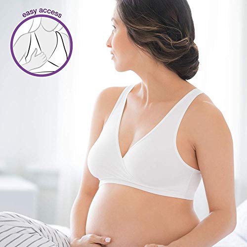 Medela Schlaf Bustier Sujetador de lactancia, Blanco (weiß), 100C, Talla M, para Mujer