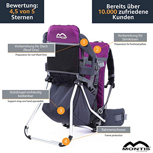 MONTIS Runner One - Mochila portabebés - hasta 25 kg (Violeta)