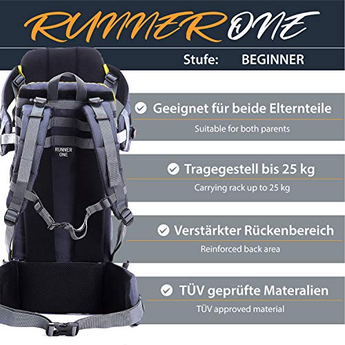 MONTIS Runner One - Mochila portabebés - hasta 25 kg (Violeta)