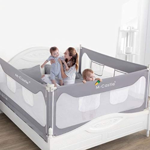 NQ-ChongTian Valla for bebés, Nueva Cama de Seguridad for niños Barandilla Elevación Vertical, Valla anticaída Valla for Cuna Bafle Colchón Grueso Universal (Size : 1.5m)