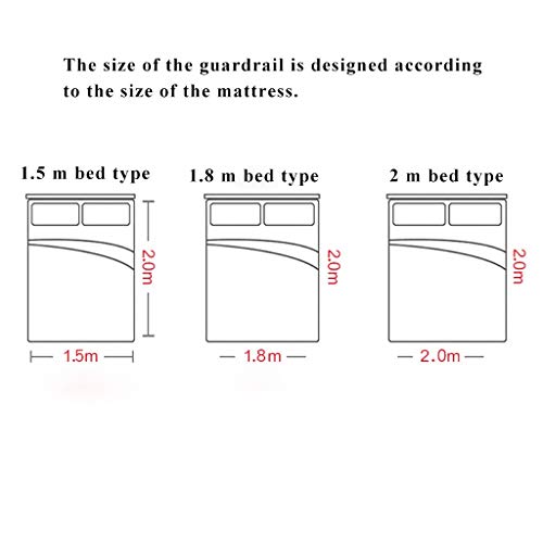 NQ-ChongTian Valla for bebés, Valla de elevación Vertical, Valla de Cama for niños, Colgador for bebés, Deflector de cabecera, colchón Grueso, General, Elevador Vertical (Lado único) (Size : 1.8m)