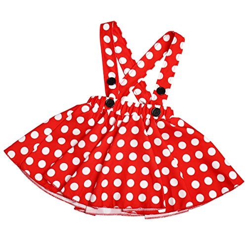 OwlFay Bebé Niñas Vestido Lunares Polka Dots Tutu+ Mameluco Romper + Diadema Traje de Princesa Fiesta para Carnaval Cumpleaño Natale 18-24 Meses