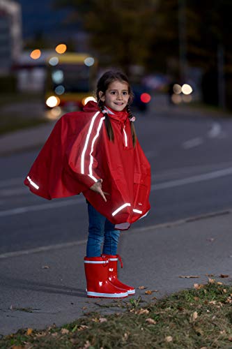 Playshoes - Chaqueta con Capucha para niña, Color Rojo, Talla 10 años