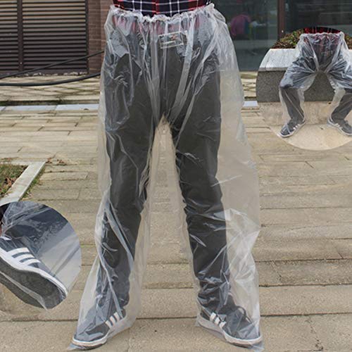 PRETYZOOM Pantalones Impermeables de Lluvia Ropa de Protección de Ropa de Lluvia Gruesa Desechable Pantalones Impermeables para Exteriores